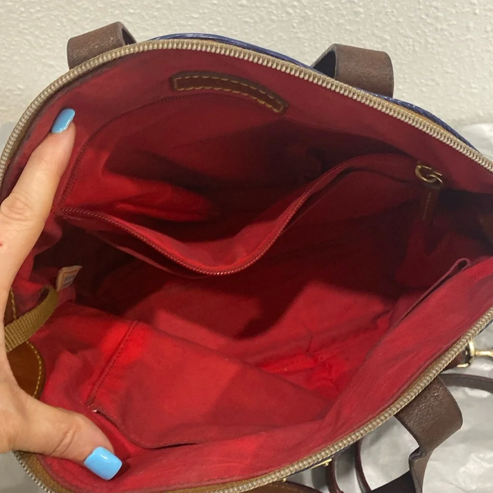 Dooney & Bourke Eva Cork Satchel Shoulder/ Handbag Bag in Navy - Picture 17 of 17